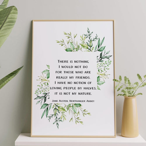 Jane Austen Northanger Abbey Book Lover Gift, Friendship Gift