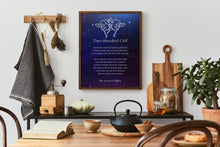 Load image into Gallery viewer, Two Headed Calf by Laura Gilpin Illustrated Poem Print There are twice as many stars as usual - Framed &amp; Unframed Options
