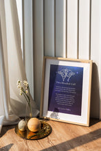 Load image into Gallery viewer, Two Headed Calf by Laura Gilpin Illustrated Poem Print There are twice as many stars as usual - Framed &amp; Unframed Options
