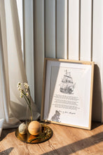 Load image into Gallery viewer, Sea Fever Poem Print, John Masefield Poetry Nautical Wall Art
