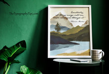 Load image into Gallery viewer, Norman Maclean Quote Print A River Runs Through It &quot;Eventually, all things merge into one&quot;

