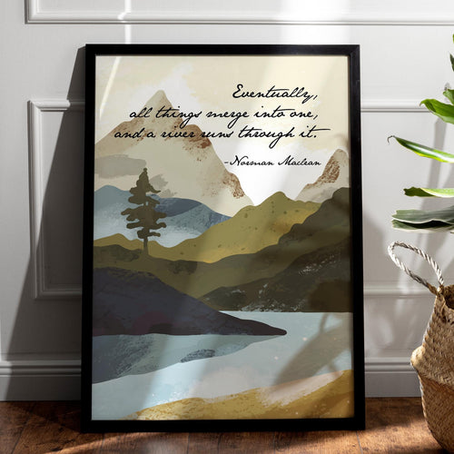 Norman Maclean Quote Print A River Runs Through It 