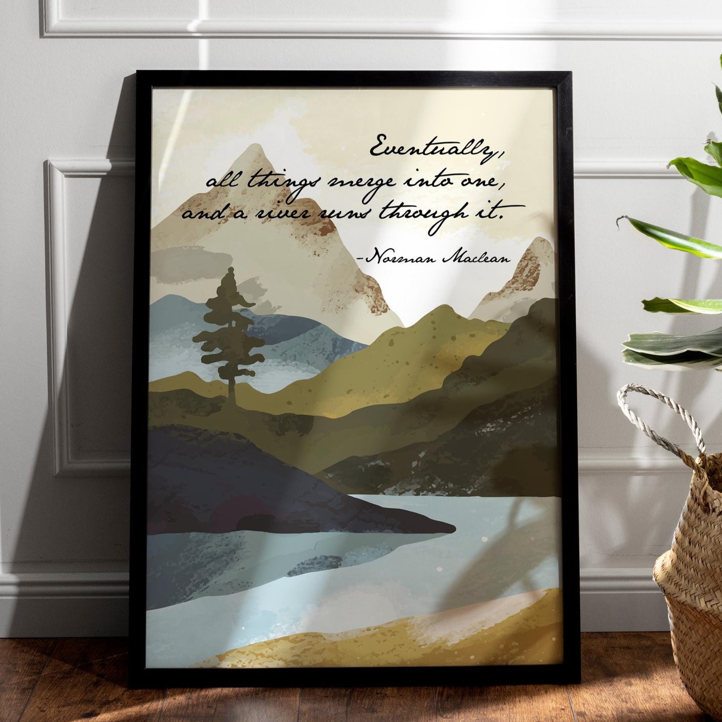 Norman Maclean Quote Print A River Runs Through It 