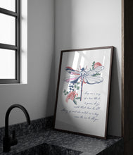 Load image into Gallery viewer, Outlander Skye Boat Song Print Dragonfly: "Sing me a song of a lass that is gone..."
