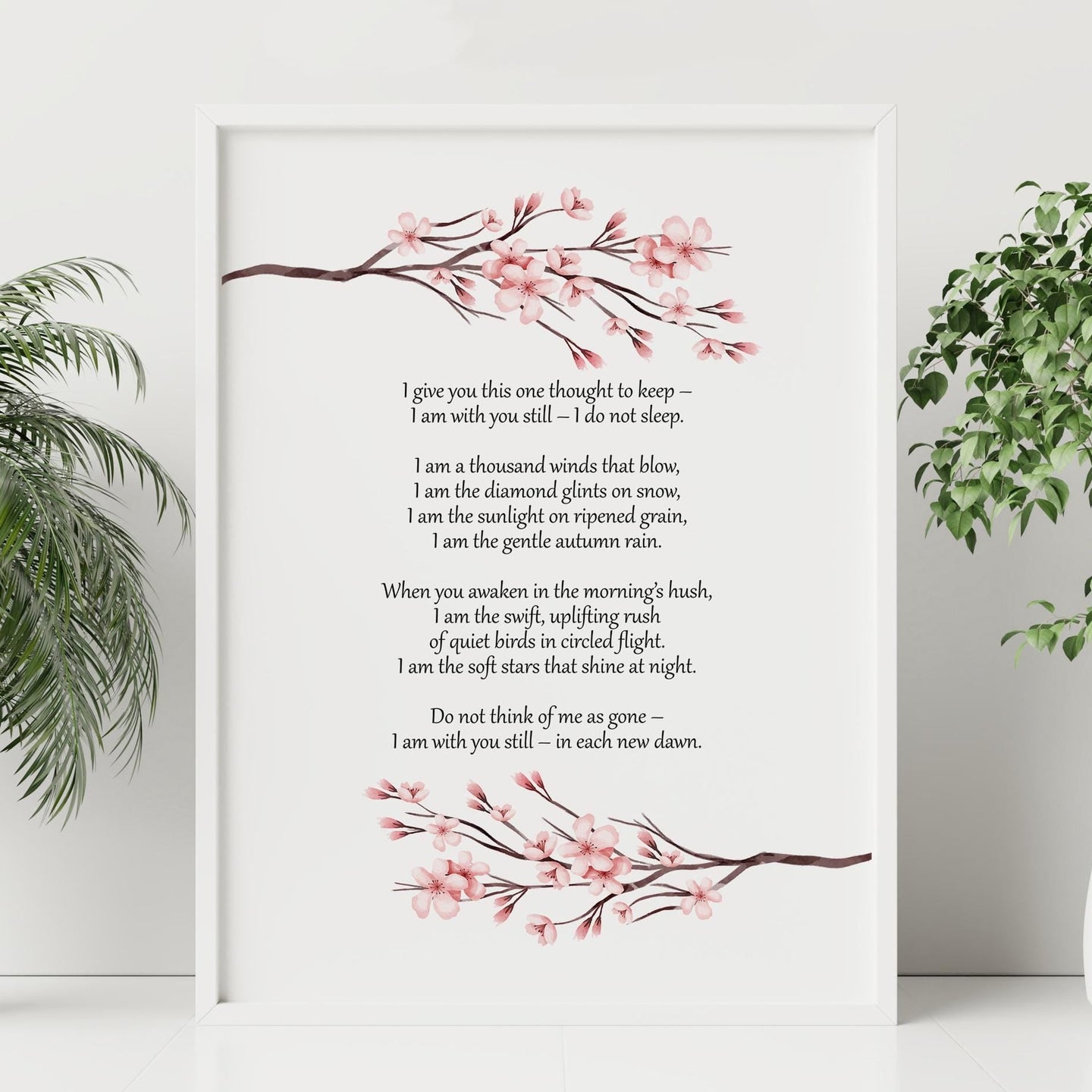 Memorial Poem Print: 