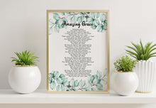 Load image into Gallery viewer, Amazing Grace Song Poster - Framed &amp; Unframed Options
