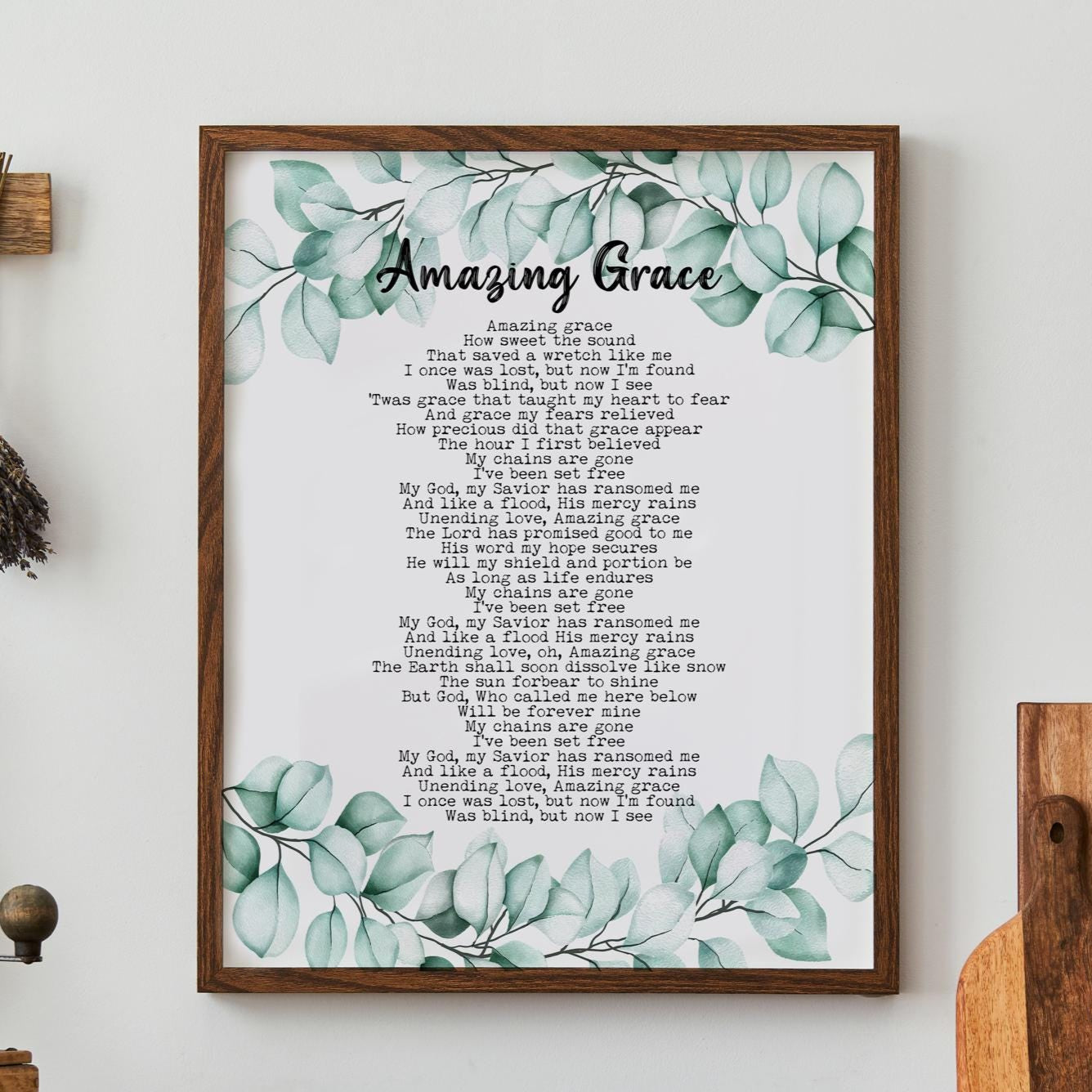 Amazing Grace Song Poster - Framed & Unframed Options