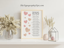 Load image into Gallery viewer, Children Learn What They Live Poem Print - New Parent Gift
