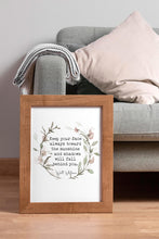 Load image into Gallery viewer, Walt Whitman Quote Print – “Keep your face toward the sunshine”
