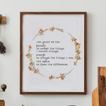 Load image into Gallery viewer, Serene Prayer Print The Serenity Prayer Poster - Sobriety gift Alcoholics Anonymous twelve step recovery Framed &amp; Unframed Options
