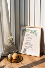 Load image into Gallery viewer, E.E. Cummings Poem Art Print: Watercolor Leaves, Home Decor
