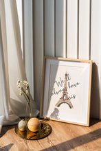 Load image into Gallery viewer, We'll Always Have Paris Casablanca Quote Art Print - Minimalist Eiffel Tower Watercolor Wall Art, Framed or Unframed, Classic Movie Quote
