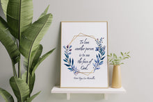 Load image into Gallery viewer, Victor Hugo Quote Print: Les Misérables Art &quot;To love another person...&quot;
