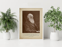 Load image into Gallery viewer, Charles Darwin Quote It is not the strongest of the species that survives... the most adaptable to change - Framed &amp; Unframed Options
