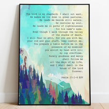 Load image into Gallery viewer, Psalm 23 Art Print – Bible Verse Wall Art, Christian Artwork
