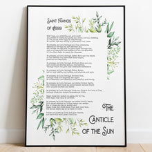 Load image into Gallery viewer, The Canticle of the Sun Print Saint Francis of Assisi Wall Art
