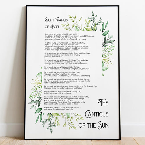 The Canticle of the Sun Print Saint Francis of Assisi Wall Art