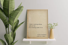 Load image into Gallery viewer, Shakespeare Quote Wall Decor - There is nothing either good or bad, but thinking makes it so - Hamlet - Print for library Literary art
