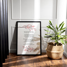 Load image into Gallery viewer, Memorial Poem Print: &quot;I Give You This One Thought to Keep&quot;
