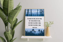 Load image into Gallery viewer, Robert Frost Poetry Print: Stopping by Woods on a Snowy Evening

