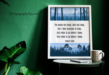 Load image into Gallery viewer, Robert Frost Poetry Print: Stopping by Woods on a Snowy Evening
