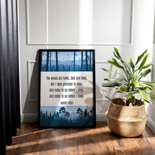 Load image into Gallery viewer, Robert Frost Poetry Print: Stopping by Woods on a Snowy Evening
