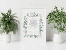 Load image into Gallery viewer, Pater Noster Prayer Print: Our Father Prayer Print, Latin Lord's Prayer
