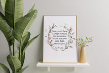 Load image into Gallery viewer, Walt Whitman Quote Print – “Keep your face toward the sunshine”
