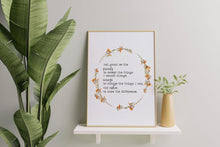 Load image into Gallery viewer, Serene Prayer Print The Serenity Prayer Poster - Sobriety gift Alcoholics Anonymous twelve step recovery Framed &amp; Unframed Options
