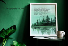 Load image into Gallery viewer, John Muir Quote Print: “Climb the mountains and get their good tidings&quot;
