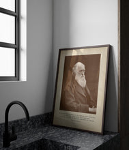 Load image into Gallery viewer, Charles Darwin Quote It is not the strongest of the species that survives... the most adaptable to change - Framed &amp; Unframed Options
