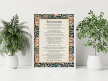 Load image into Gallery viewer, Desiderata Poem Print, William Morris Art, Max Ehrmann Poetry Wall Art
