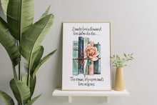 Load image into Gallery viewer, A Reader Lives a Thousand Lives Before She Dies Quote About Reading - Framed &amp; Unframed Options - Reading Nook Decor
