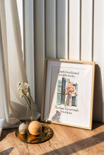 Load image into Gallery viewer, A Reader Lives a Thousand Lives Before She Dies Quote About Reading - Framed &amp; Unframed Options - Reading Nook Decor
