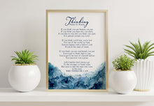 Load image into Gallery viewer, Thinking Poem Print by Walter D. Wintle Inspirational Poetry Poster Print
