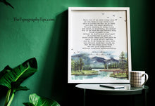 Load image into Gallery viewer, A River Runs Through It Norman Maclean Poster Quote Print Watercolor Mountain River Poster
