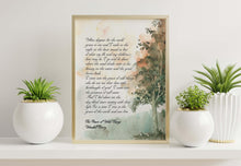 Load image into Gallery viewer, The Peace of Wild Things by Wendell Berry..."When despair for the world grows in me" - illustrated poem
