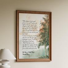 Load image into Gallery viewer, The Peace of Wild Things by Wendell Berry..."When despair for the world grows in me" - illustrated poem
