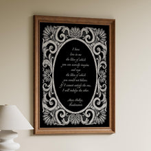 Load image into Gallery viewer, Mary Shelley Frankenstein Poster: Book Lover Gift, Bookshelf Decor
