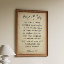 Load image into Gallery viewer, Prayer Of Jabez 1 Chronicles 4:10 Ordination Gift, Christian Artwork - Pastor Gift - Adult Baptism Gift

