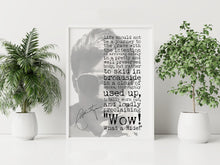 Load image into Gallery viewer, Hunter S Thompson Life should not be a journey to the grave... "Wow! What a Ride!” - literary print wall art - Framed And Unframed Options
