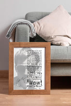 Load image into Gallery viewer, Hunter S Thompson Life should not be a journey to the grave... "Wow! What a Ride!” - literary print wall art - Framed And Unframed Options
