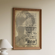 Load image into Gallery viewer, Hunter S Thompson Life should not be a journey to the grave... "Wow! What a Ride!” - literary print wall art - Framed And Unframed Options
