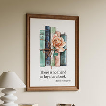 Load image into Gallery viewer, Hemingway Quote Book Print: Watercolor Book Bundle Art
