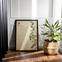 Load image into Gallery viewer, IF Rudyard Kipling Poem - Watercolor Eucalyptus Print - UNFRAMED - IF Poem
