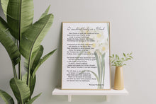 Load image into Gallery viewer, Daffodils Poem Print "I Wandered Lonely as a Cloud" William Wordsworth
