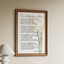 Load image into Gallery viewer, Daffodils Poem Print "I Wandered Lonely as a Cloud" William Wordsworth
