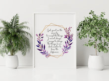 Load image into Gallery viewer, The Serenity Prayer Print sobriety gift Alcoholics Anonymous twelve step recovery Reinhold Niebuhr - Framed and Unframed Options
