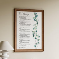 On Marriage Kahlil Gibran Poem - UNFRAMED