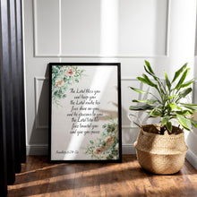 Load image into Gallery viewer, Numbers 6:24-26 “The Lord bless you and keep you…” Prayer Print Scripture Wall Decor
